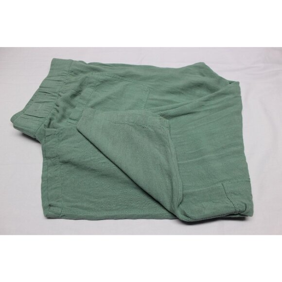 Soft Surroundings women's relaxed fit elastic waist ankle crop linen blend pants - Picture 4 of 9